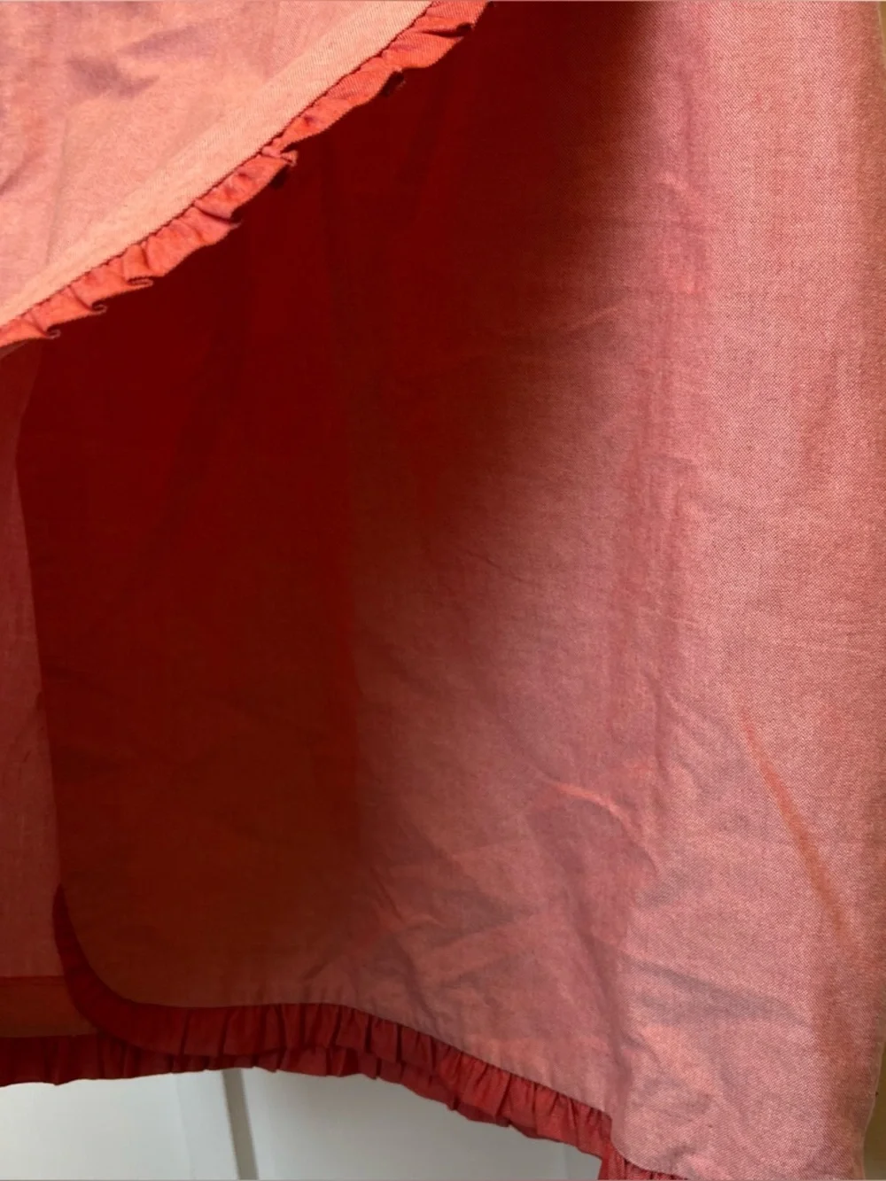 J Crew Siz 2 Faux Wrap Pink Apron Style Skirt Vintage Inspired Retro 100% Cotton - Picture 4 of 11